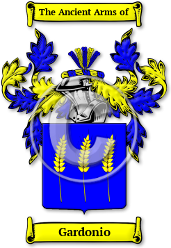 Gardonio Family Crest Download (jpg) Legacy Series - 150 DPI