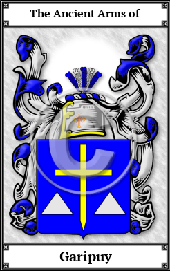 Garipuy Family Crest Download (JPG)  Book Plated - 150 DPI