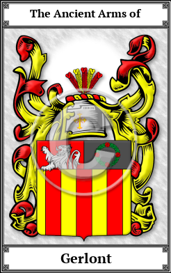 Gerlont Family Crest Download (JPG)  Book Plated - 150 DPI