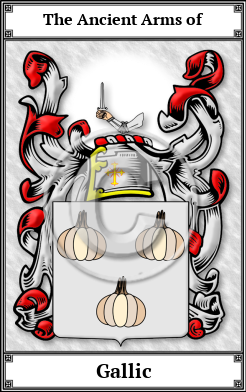 Gallic Family Crest Download (JPG)  Book Plated - 150 DPI