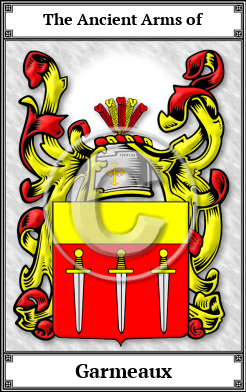 Garmeaux Family Crest Download (JPG)  Book Plated - 150 DPI
