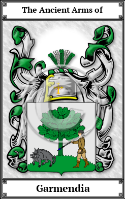 Garmendia Family Crest Download (JPG)  Book Plated - 150 DPI