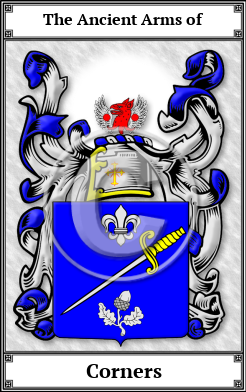 Corners Family Crest Download (JPG)  Book Plated - 150 DPI