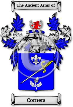 Corners Family Crest Download (jpg) Legacy Series - 150 DPI