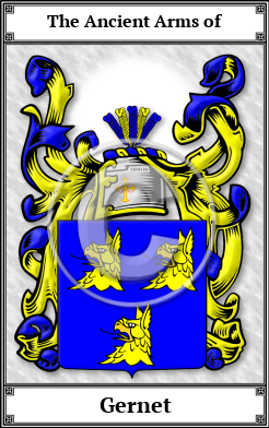 Gernet Family Crest Download (JPG)  Book Plated - 150 DPI