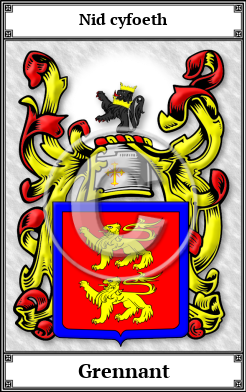 Grennant Family Crest Download (JPG)  Book Plated - 150 DPI