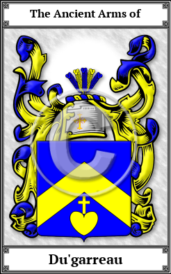 Du'garreau Family Crest Download (JPG)  Book Plated - 150 DPI