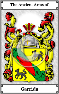 Garrida Family Crest Download (JPG) Book Plated - 600 DPI