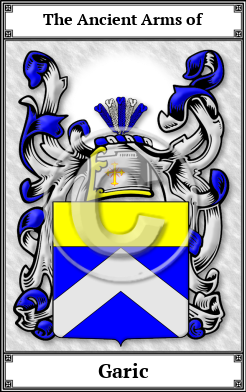 Garic Family Crest Download (JPG)  Book Plated - 150 DPI