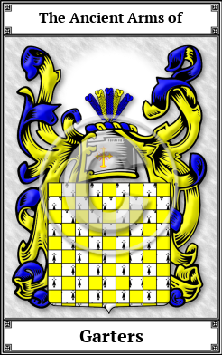 Garters Family Crest Download (JPG)  Book Plated - 150 DPI