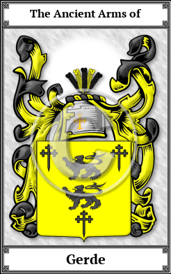 Gerde Family Crest Download (JPG)  Book Plated - 150 DPI
