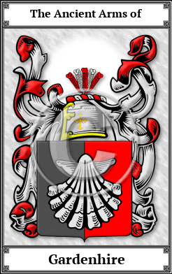 Gardenhire Family Crest Download (JPG) Book Plated - 600 DPI