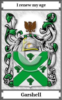 Garshell Family Crest Download (JPG) Book Plated - 600 DPI