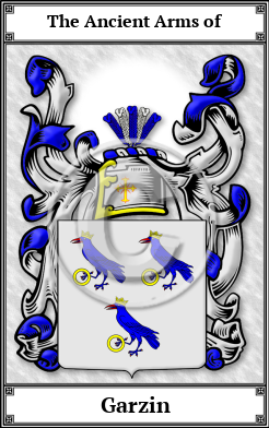 Garzin Family Crest Download (JPG)  Book Plated - 150 DPI