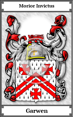 Garwen Family Crest Download (JPG)  Book Plated - 150 DPI