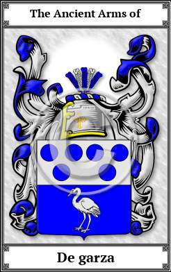 De garza Family Crest Download (JPG) Book Plated - 150 DPI
