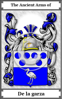 De la garza Family Crest Download (JPG)  Book Plated - 150 DPI
