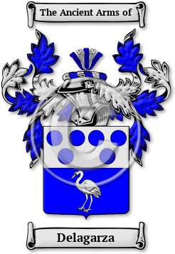 Delagarza Family Crest Download (jpg) Legacy Series - 150 DPI