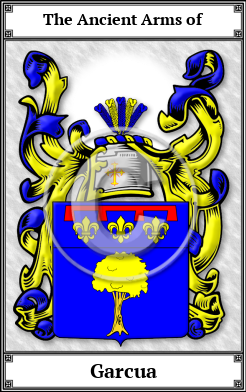 Garcua Family Crest Download (JPG)  Book Plated - 150 DPI