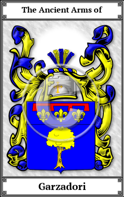Garzadori Family Crest Download (JPG)  Book Plated - 150 DPI