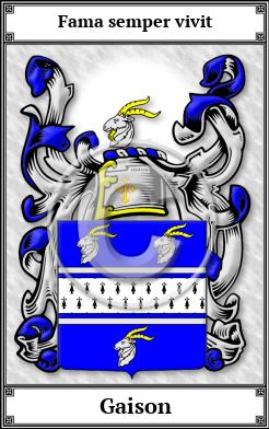 Gaison Family Crest Download (JPG) Book Plated - 600 DPI