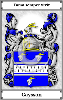 Gaysson Family Crest Download (JPG) Book Plated - 600 DPI