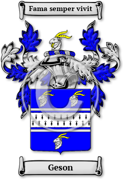 Geson Family Crest Download (jpg) Legacy Series - 150 DPI