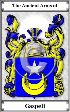 Gaspell Family Crest Download (JPG)  Book Plated - 150 DPI