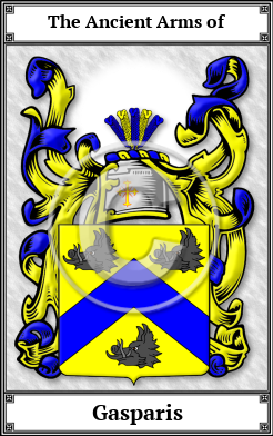 Gasparis Family Crest Download (JPG)  Book Plated - 150 DPI