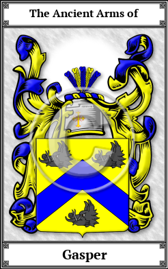 Gasper Family Crest Download (JPG) Book Plated - 600 DPI