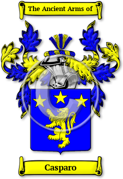 Casparo Family Crest Download (jpg) Legacy Series - 150 DPI