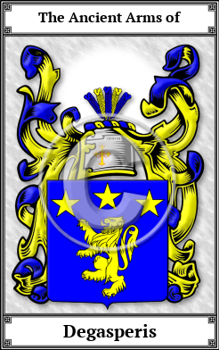 Degasperis Family Crest Download (JPG) Book Plated - 600 DPI