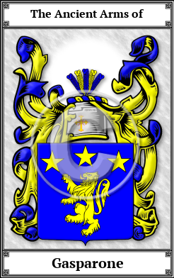 Gasparone Family Crest Download (JPG)  Book Plated - 150 DPI