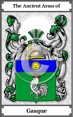 Gasque Family Crest Download (JPG) Book Plated - 600 DPI