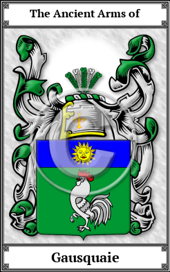 Gausquaie Family Crest Download (JPG)  Book Plated - 150 DPI