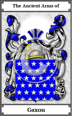 Gaxon Family Crest Download (JPG)  Book Plated - 150 DPI