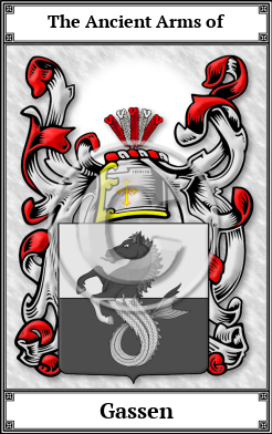 Gassen Family Crest Download (JPG) Book Plated - 600 DPI