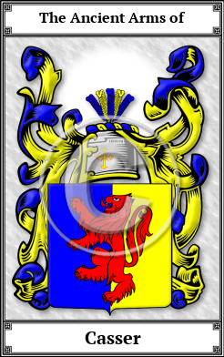 Casser Family Crest Download (JPG)  Book Plated - 150 DPI