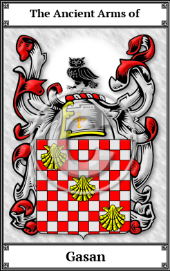Gasan Family Crest Download (JPG) Book Plated - 600 DPI