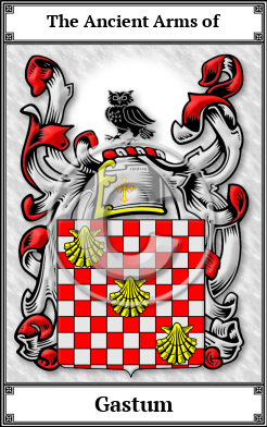 Gastum Family Crest Download (JPG)  Book Plated - 150 DPI
