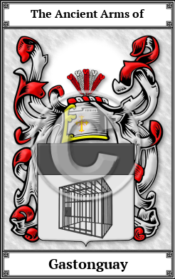 Gastonguay Family Crest Download (JPG) Book Plated - 600 DPI