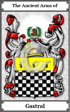 Gastral Family Crest Download (JPG) Book Plated - 600 DPI