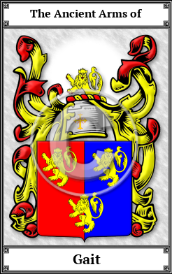 Gait Family Crest Download (JPG)  Book Plated - 150 DPI