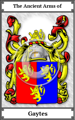 Gaytes Family Crest Download (JPG)  Book Plated - 150 DPI