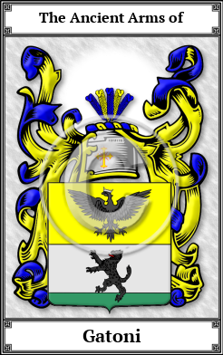 Gatoni Family Crest Download (JPG)  Book Plated - 150 DPI