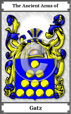 Gatz Family Crest Download (JPG)  Book Plated - 150 DPI