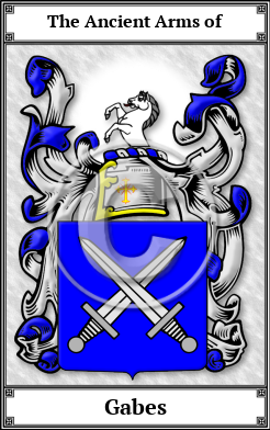 Gabes Family Crest Download (JPG)  Book Plated - 150 DPI