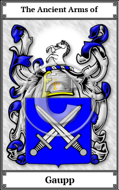 Gaupp Family Crest Download (JPG)  Book Plated - 150 DPI
