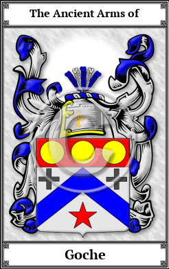 Goche Family Crest Download (JPG)  Book Plated - 150 DPI