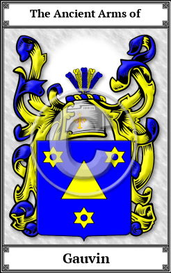 Gauvin Family Crest Download (JPG) Book Plated - 600 DPI
